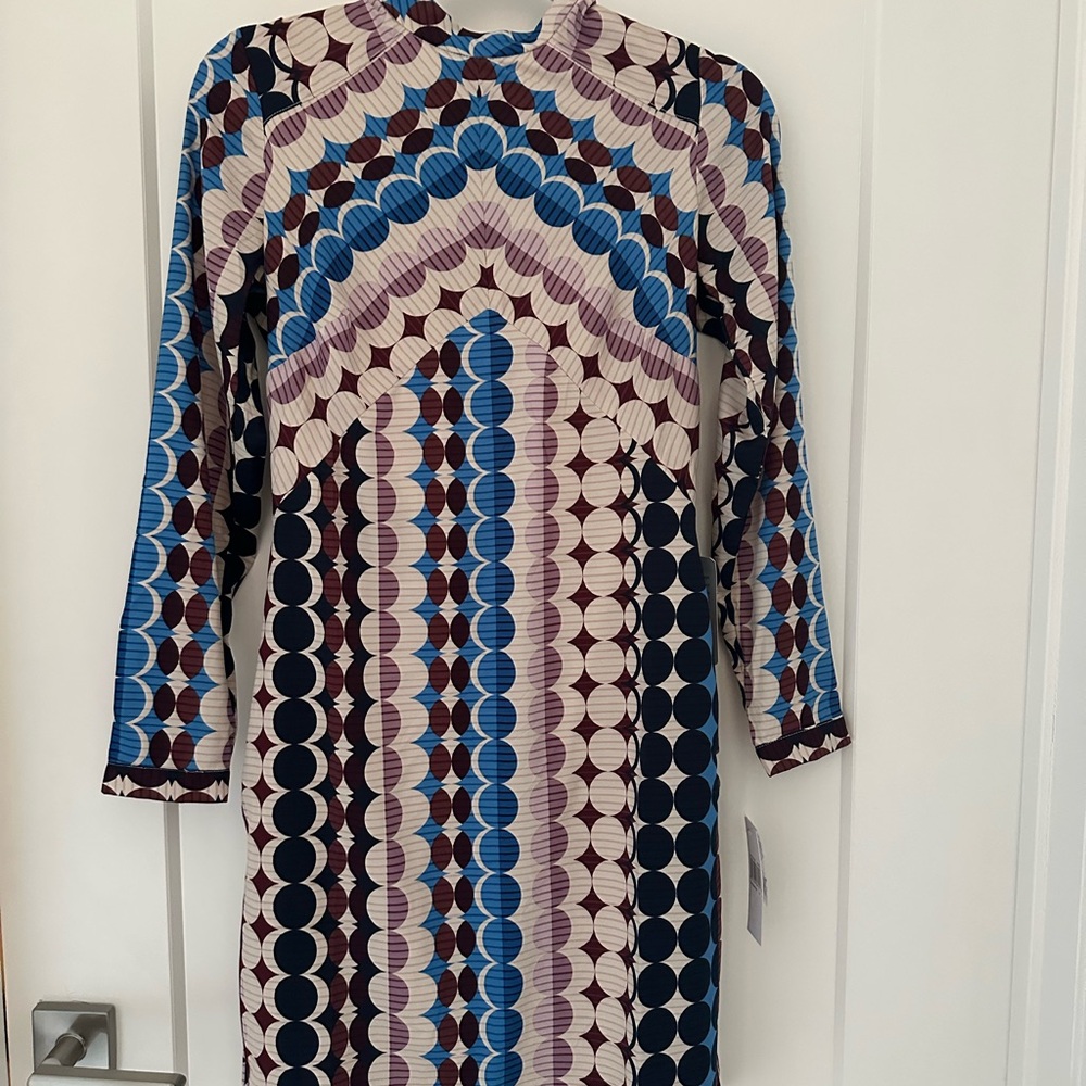 Donna Morgan Blue and Purple Backless Dress